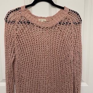 Pink crochet sweater
